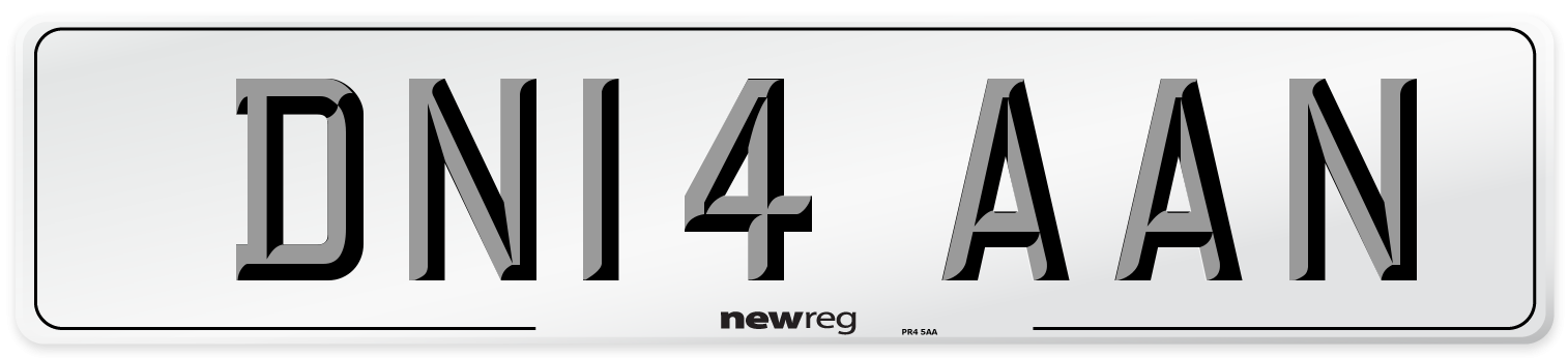 DN14 AAN Number Plate from New Reg